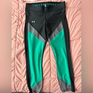 Under Armour black and green leggings